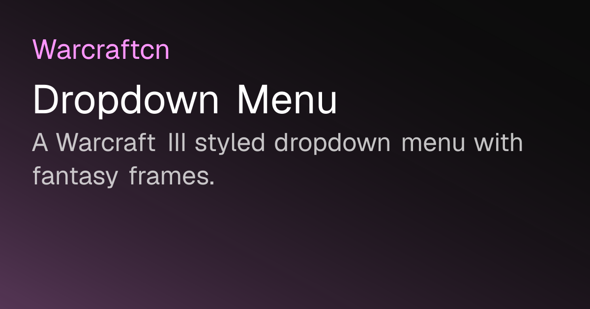Dropdown Menu