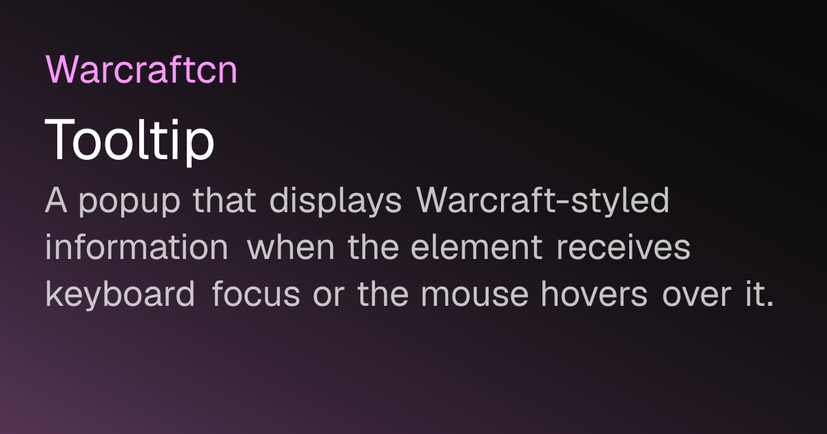 Tooltip